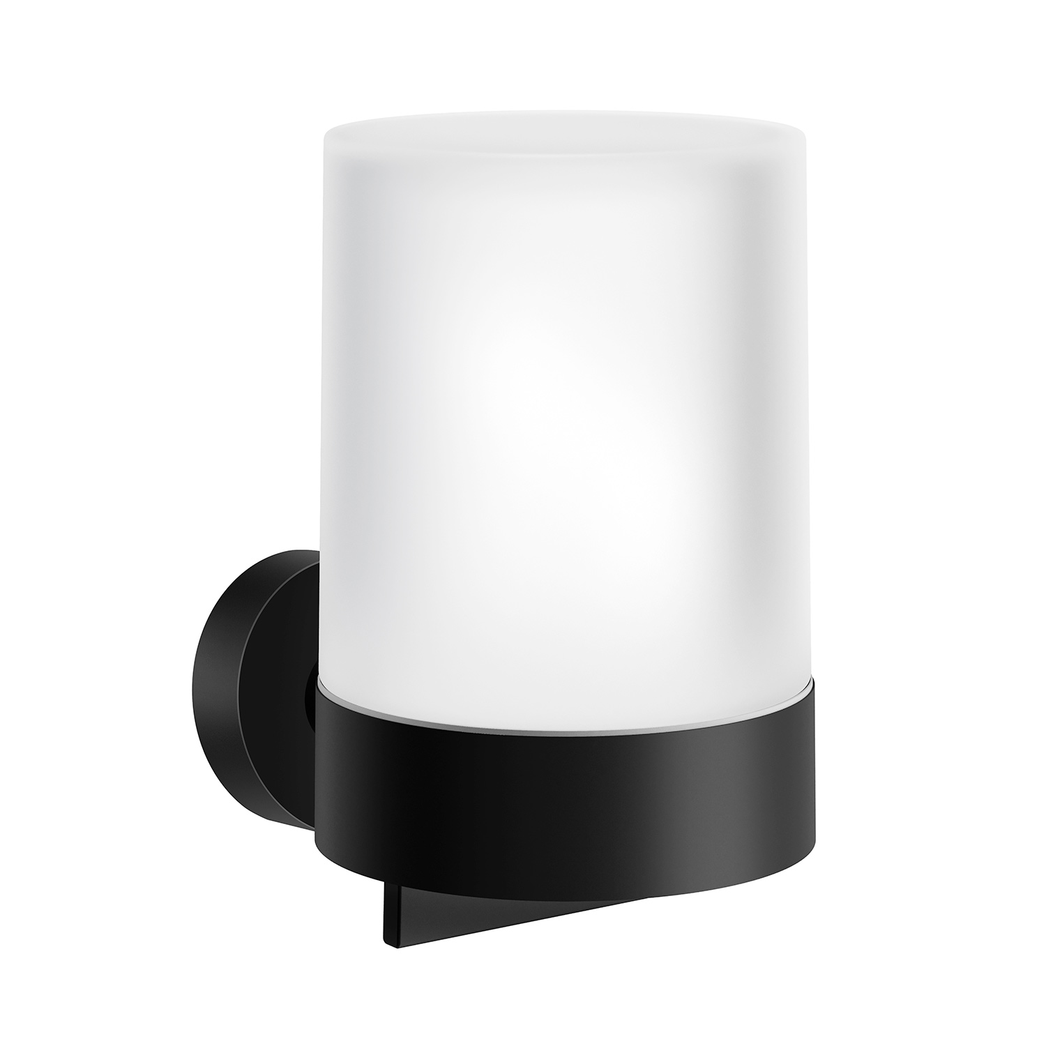 Smedbo Home Serie Bad Accessoires Messing Schwarz Seifenspender Glas